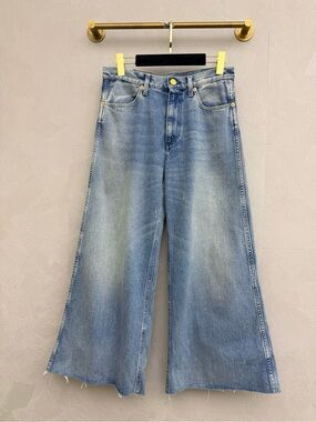 🚩steal Gucci Light Blue Wide-Leg Denim Jeans